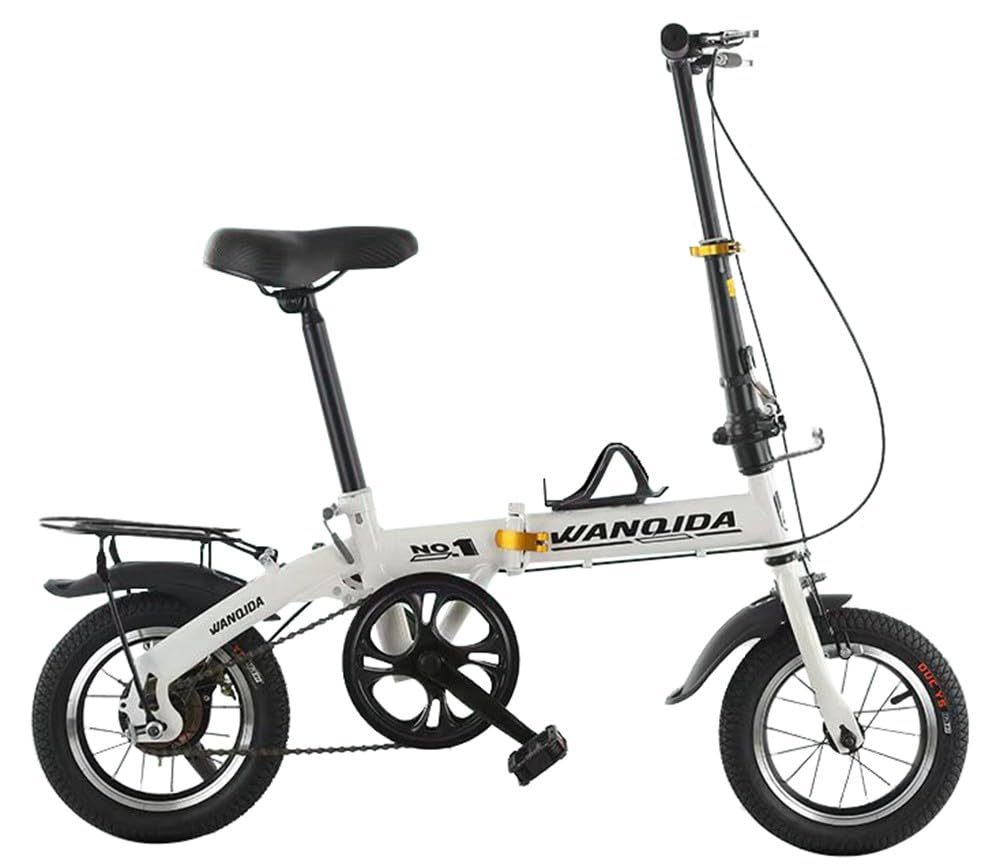 Vélo Pliant Alliage Léger 12/14", Frein Disque Vitesse Unique, Système Pliage Rapide, pour Les Déplacements Sportifs en Plein Air, Capacité Poids 200 Kg B,14in