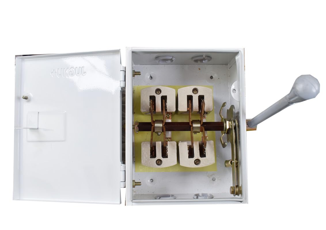 JUGNU PLUS Change Over Switch 63 ampere 240 volts 2 pole. Change Over Switches (Grey, Metal, Heavy Duty)