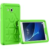 Galaxy Tab A 7.0 Case - Poetic TurtleSkin Series [Corner/Bumper Protection][Grip][Sound-Amplification][Bottom Air Vents] Protective Silicone Case for Samsung Galaxy Tab A 7.0 (2016) Green