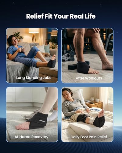 Image of Heel Plantar Fasciitis ice Pack with 2-Layer Cooling Gel for 30-Min Cold Therapy, Ankle Foot Reusable Ice Pack Wrap for Achilles Tendonitis, Sprained Ankles, Swelling, Foot Pain Relief (2, PRO)