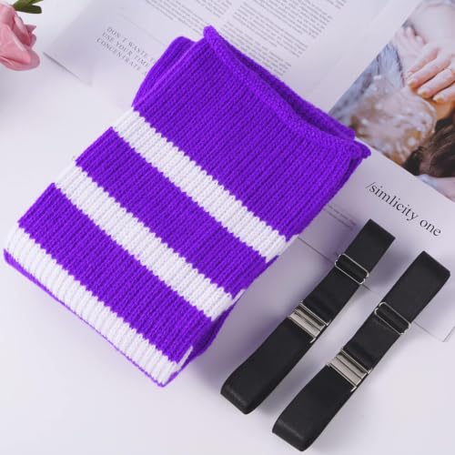 Image of LOUSGUTA Plus Size Thigh High Socks for Thick Thighs- Extra Long Womens Cable Knitted Over Knee High Leg Warmer