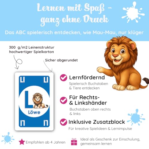 Letters Klacks – ABC Kartenspiel für Kinder ab 4 Jahren | Alphabet Lernen auf Englisch | 148 Karten I Alster- und ElbHarmonie