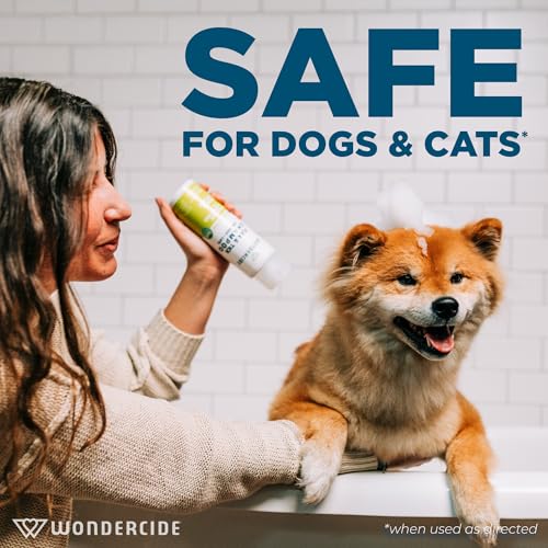 Image of Wondercide - Flea & Tick Shampoo for Dogs and Cats - Flea and Tick Treatment with Natural Essential Oils - for Pets Over 4 Months - Powered by Plants - Lemongrass - 12 Fl oz