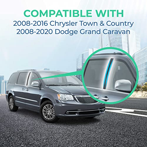 The Front Driver And Passenger Side B Pillar Cover Replacement (5020664Aa) For (Compatible With) 08-16 Chrysler Town & Country And 08-20 Dodge Grand Caravan | Made Of Heavy-Duty, Uv Resistant Plastic #TOP2