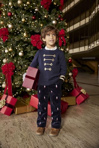 Image of Gymboree Boys' and Toddler Long Sleeve Embroidered Crew Neck Pullover Sweater