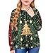 Cute Fall Sweaters for Teen Christmas Tree Print Boat Neck Knit Pullover Cute Fall Sweaters Kids Long Sleeve Funny Xmas Santa Claus Print Fashion Boys Shirts Size 14-16 Winter Puppy Tops Green 160