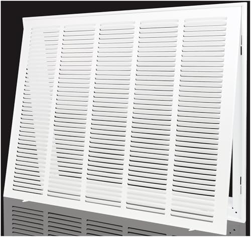 Return Air Filter Grille 25x20,Air Return Vent Cover for 25W x 20H Duct Opening,Steel HVAC Vent Covers for Wall and Ceiling,Holds 1 Thick AC Filter
