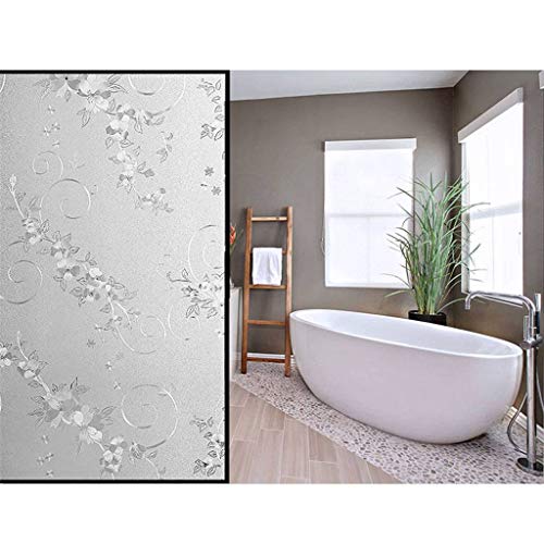 Privacy Window Film, Static Cling 3D No Glue Self Adhesive Blackout Anti-UV Window Sticker Glass Film for Bathroom Bedroom Kitchen-B-60x300cm(24x118inch) - Image 2