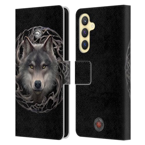 Funda lobos Samsung S23 FE carcasa libro cuero Anne Stokes 5G