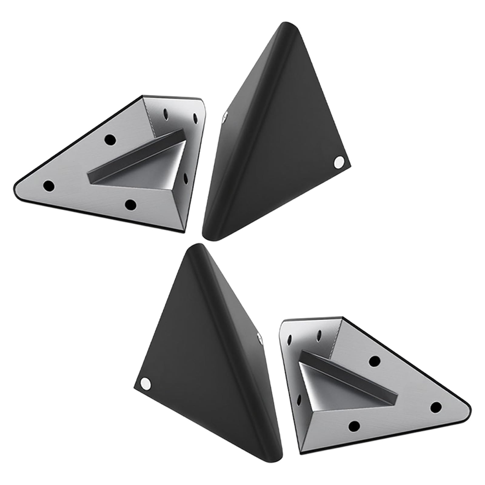Juego de soportes de montaje para estante de pared, color negro