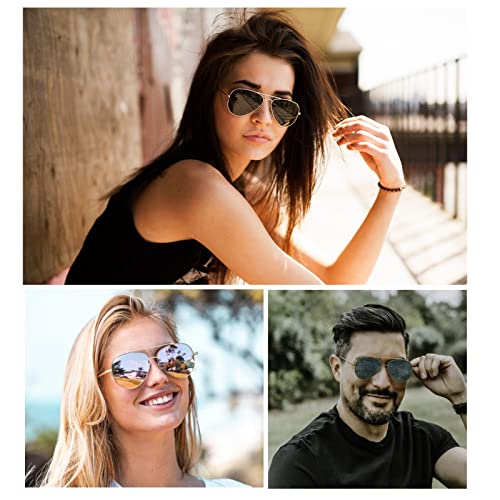 Polarized Aviator Sunglasses for Men Women, 100% UV Protection Classic Shades with Spring Hinge2