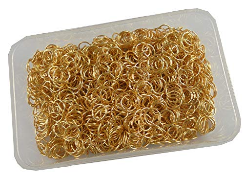 Image of eshoppee 100 gm Gold Color 10 mm Round unsolded unsoldered Open Jump Ring juprings Jewellery Making Material Fitting Kit Art and Craft kit