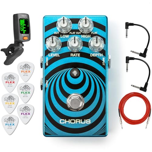 MXR WA38 Wylde Audio Chorus Pedal - Bundle with Instrument Cable, 2 Patch Cables, Tuner, and...