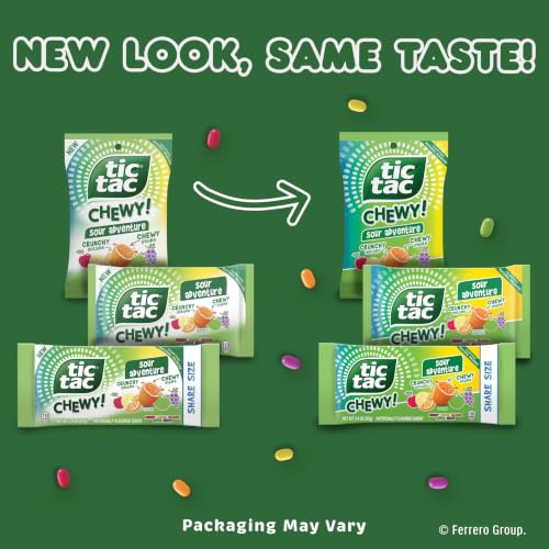 TIC TAC CHEWY! Sour Adventure, Sour Candy, Bulk 24 Pack, Fruity Chewy Candy, 1.8 oz Each (Packaging May Vary) - image 8