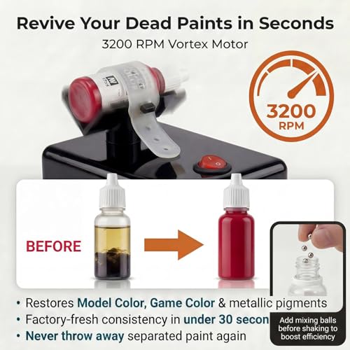 Image of Paint Mixer & Nail Polish Shaker for Model Paints & Nail Polish | 3200 RPM vibration, non-slip base, Hands-free switch, Revives separated paints, for Hobby Model Color, Lash Glue, Tattoo Ink
