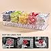 Chilled Condiment Tray Server with 5 Small Containers and Removable Compartments, Ice Chilled Condiment Organizer, Clear Garnish Serving Platter for Fruit, Salad, Food, Outdoor Events, Picnics
