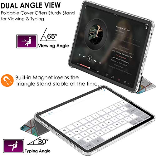 Image of DuraSafe Cases for iPad Pro 12.9 3rd Generation 2018 PC Case A1876 MTEL2HN /A MTEM2HN /A A2014 MTFN2HN /A MTFQ2HN /A A1983 MTHN2HN /A MTHU2HN /A MTJA2HN /A MTJ02HN /A MTJN2HN /A - Marble Green