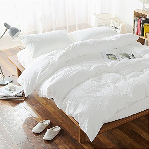 Merryfeel 100% Linen Vintage Washed Duvet Cover Set - (King Set) 230x220+2x50x75cm