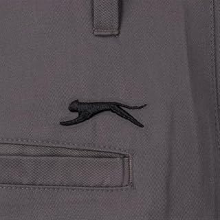 Slazenger Mens Golf Trousers Pants Bottoms Zip Regular Fit Charcoal 44W / 31R