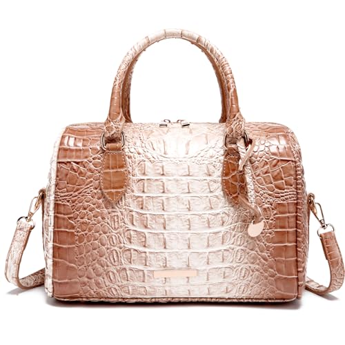 Image of Makcr Joacbv Top-Handle Crocodile Purses For Women Crossbody Leather Bags Trendy Large Capacity Tote with Shoulder Strap