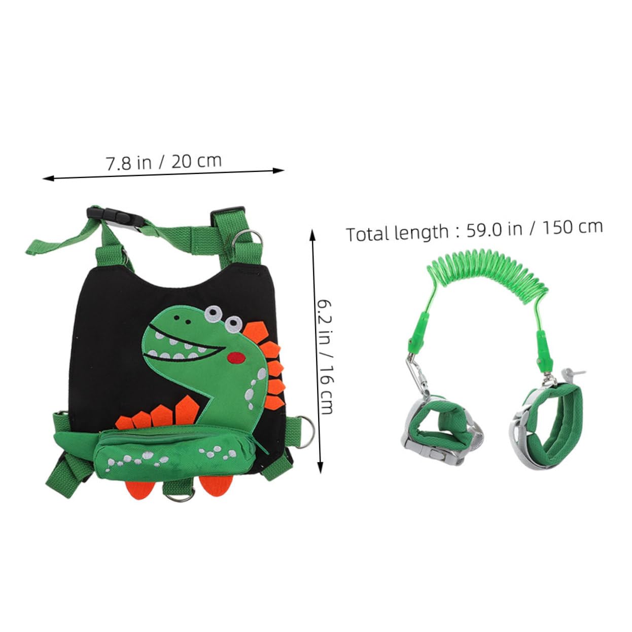 CIMAXIC Baby Leash Toddler Harness Dinosaur Pattern Child Wrist Safety Strap 1.5m Anti-Lost