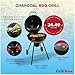 Grill Boss Charcoal Kettle Grill with Large 22-Inch Cooking Area - Includes Warming Rack, Bottom Storage Shelf, Ash Catcher & Wheels for Outdoor BBQ, Tailgating, Camping & Backyard Grilling