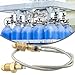 Refill Station Transfer Adaptor Hose for BS 341 No. 3 (UK) Argon Cylinder Bottle, Air Tool Hoses