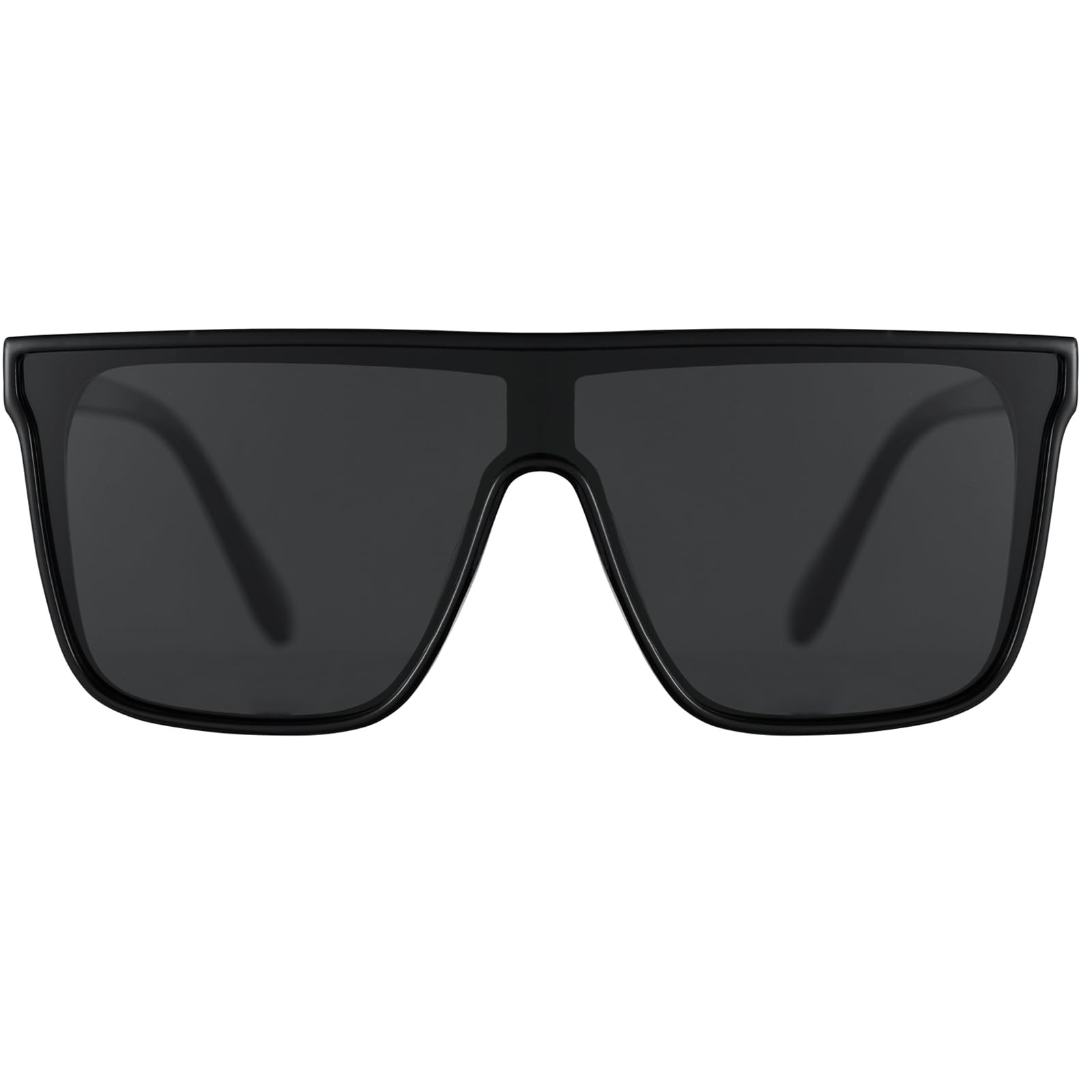 Polarized Oversized Square Sunglasses for Women Men, Trendy Flat Top Fashion Shield Shades MS52363