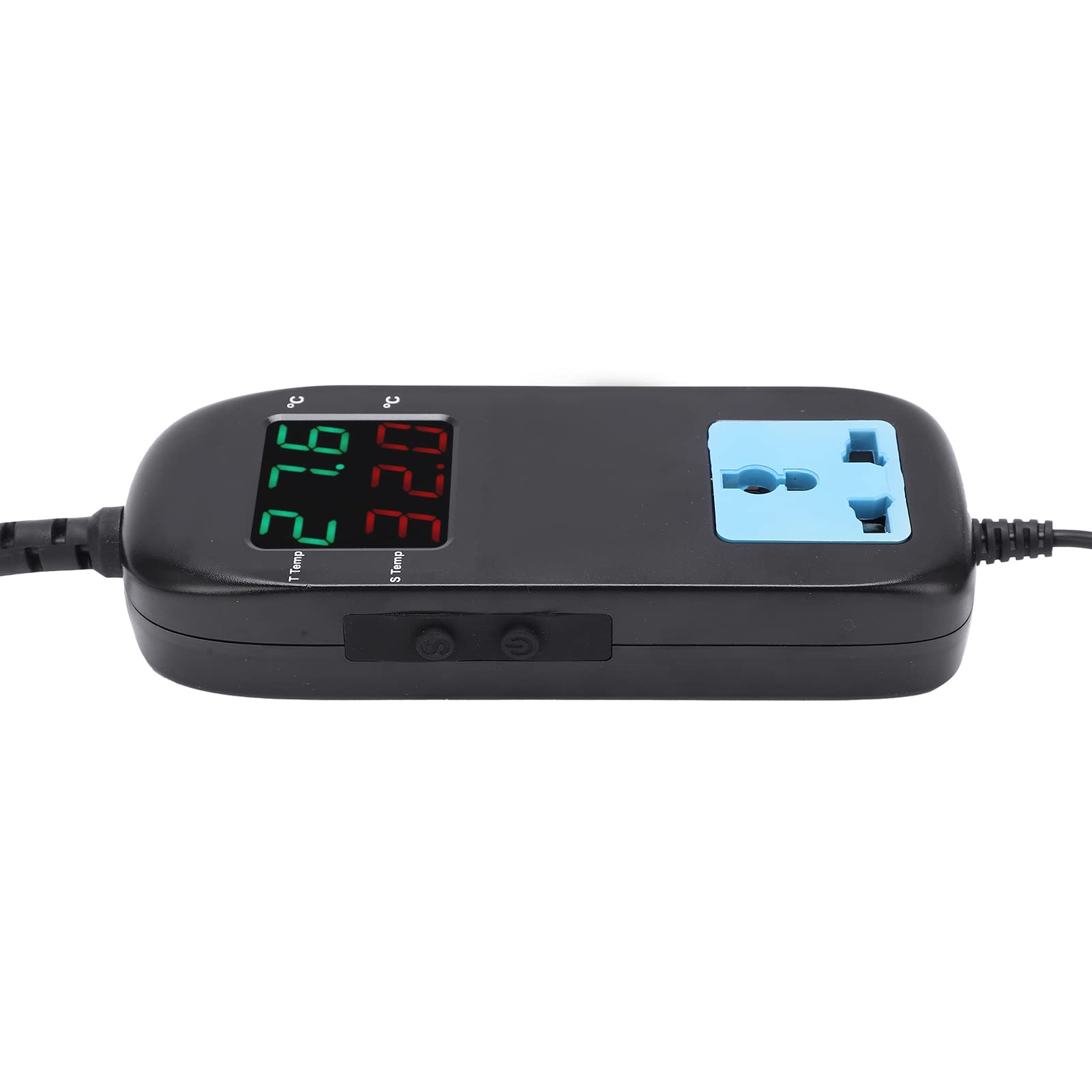 Digital Thermostat, Intelligenter Temperaturcontroller mit Permanenter Speicherfunktion für Wasserqualitätstests Aquakultur Industrie -Temperaturregelung (EU -Stecker)