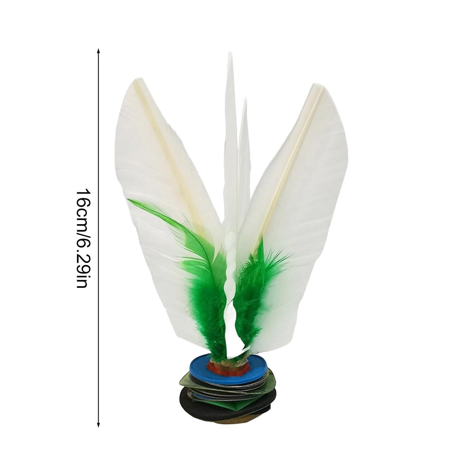 Générique Kick Shuttlecock - Chinese Jianzi Shuttlecock | Plume Shúttlecock, White Feathers Foot Kick Chinese Jianzi,Handwheel Fitness Entertainment and Foot Sports Outdoor Toy Game for Kids Adults