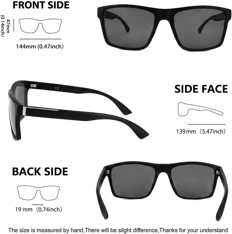 Nearsighted Sunglasses for Distance Men,Polarized Near Sighted See Far Vision Driving Eyeglasses UV Protection