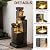 Pivotify 38.2" Tall Water Fountain Outdoor Garden,4 Tiers Modern Cascading Bowls and Stacked Stones Indoor Fountains with LED Lights for Garden, Patio, Deck, Porch, Backyard and Home Art Decor(Grey)