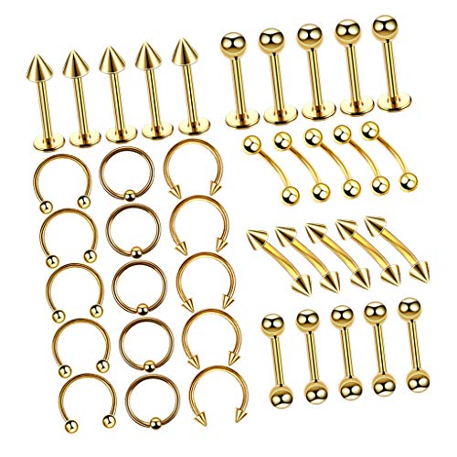 kowaku 40x Umbigo Umbigo Barra Anel Bar Crystal Pingente Dangle Body Piercing Joias - 6mm