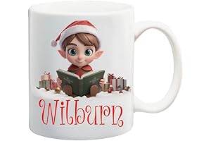 Custom Christmas Reading Elf Coffee Mug