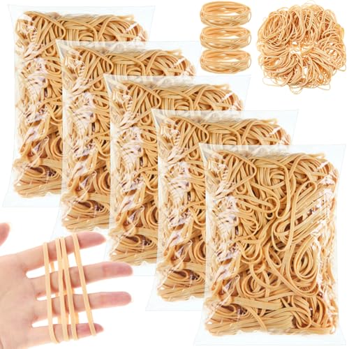 Marspark Rubber Bands Bulk Size 33 Elastic Rubber Bands 3000 Pcs 5 lb Beige 33 File Folder Strong Elastic for Office Home Supply Crafts