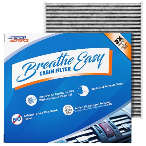 Image of Spearhead Odor Defense Breathe Easy AC & Heater Cabin Filter | Fits 2018-2022 Ecosport, 2011-2019 Fiesta Like OEM | Up to 25% Longer Lasting w /Activated Carbon (BE-670)