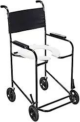 Cadeira de Banho Higiênica para Idosos e PcD – Segurança, Conforto e Mobilidade com Rodízios