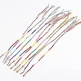 Material: cuerda NC 10 PCScolorful de Color de Arco Iris Mezcla brazaletes brazaletes Mujeres niñas Regalo de joyería Bricolaje Charm Hechos a Mano Cuerda brazaletes Aleatorio Color Accesorio de muñeca de Moda