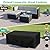 Outdoor Furniture Cover, Tear-Resistant Waterproof Patio Furniture Set Cover, Heavy Duty Outside Table Chair Couch Cover Fire Pit Covers- 74”L x 47”W x 28”H, Black