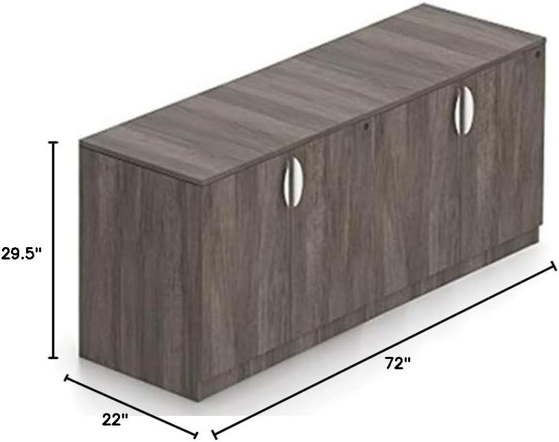 SL7122TOP-SL3622SC Storage Cabinet Credenza, 72" w x 22" d x 29 1/2" h - Artisan Grey