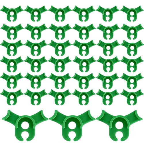 UCLEVER 50pcs Low Stress Plant Training Clips 90 Degrees Trainer Bud Plant Bender for Plant Gardening Green