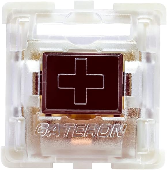 Granvela KS-9 Standard MX Brown Switches 20-Pack -Tactile Feedback, 55g Actuation Force, 3-pin Hotswappable Mechanical Keyboard Key Switches for Programmer and Gamers
