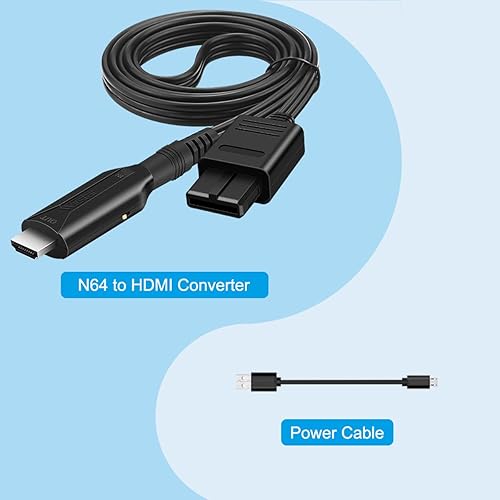 Miniatura 7 de Adaptador convertidor N64 a HDMI compatible con salida de audio y video, cable de enlace HDMI para modos N64, Plug and Play, compatible con pantalla