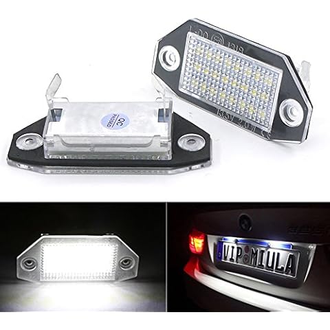 PolarLander 2Pcs LED Luces de matrícula sin error para F-ord Mondeo MK3 MK111 2000-2007 Cover