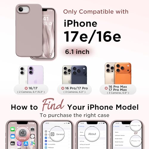 Image of GolbinBox Magnetic for iPhone 17e /16e Case, Silicone Cover, Light Taro