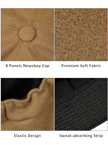 8 piezas gorros estilo newsboy para mujer miniatura 3