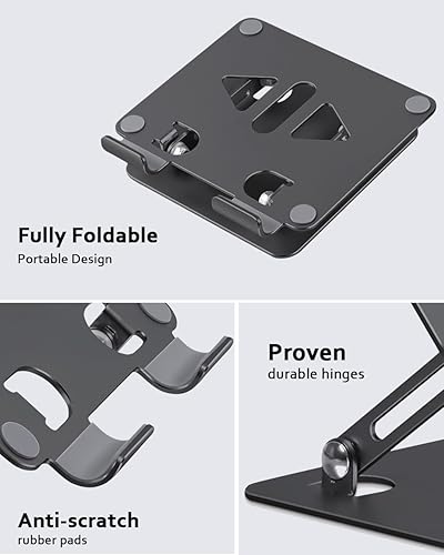 Miniatura 3 de Soporte para tablet para escritorio, soporte ajustable para tablet de escritorio, soporte plegable de aluminio para iPad Pro 12.9, iPad Air Mini,