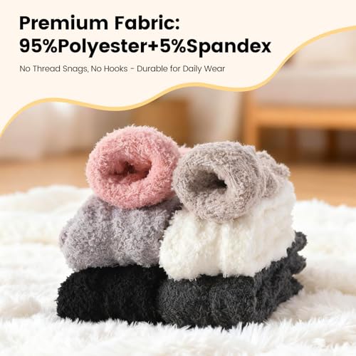 Image of Womens Fluffy Fuzzy Socks,Winter Cozy Soft Warm Socks Gifts for Womens | Soft Comfortable Warm Womens Fluffy Fuzzy Socks