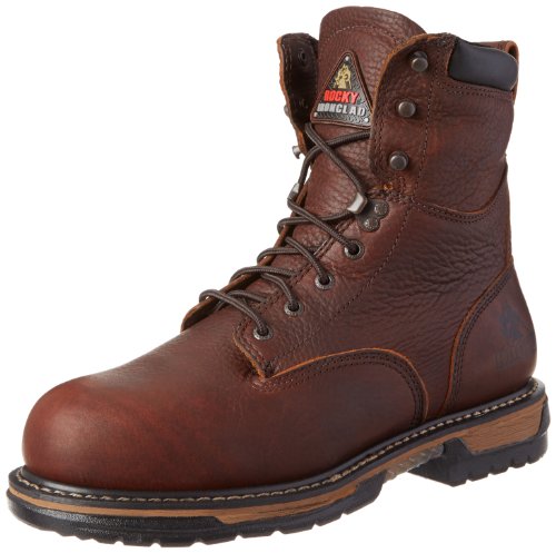 Rocky Men's Iron Clad Eight Inch Steel Toe Work Boot,Brown,12 M US