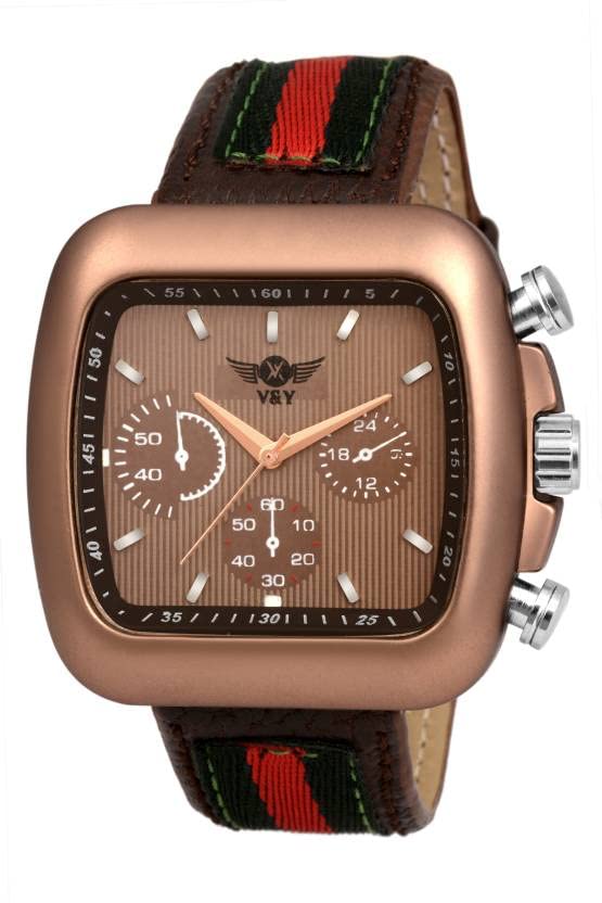 V&Y GC Square White DIAL with Strap Watch for Men